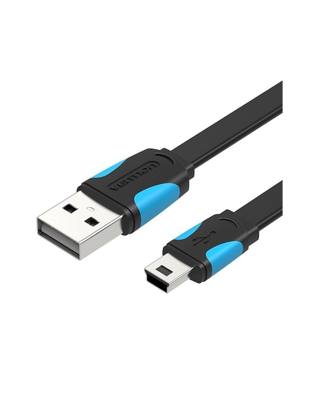Cable USB 2.0 Vention VAS-A14-B050/ MiniUSB Macho - USB Macho/ 480Mbps/ 50cm/ Azul y Negro
