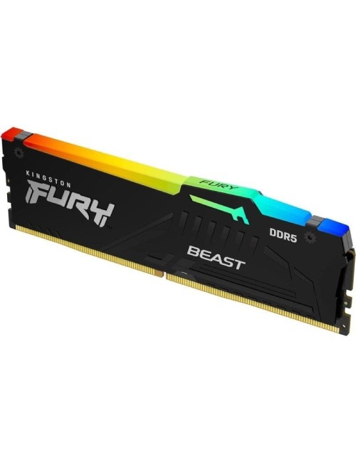 Memoria RAM Kingston FURY Beast RGB 8GB/ DDR5/ 5600MHz/ 1.25V/ CL40/ DIMM