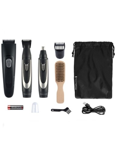 Recortadora con kit de viaje Remington The Works MB905/ a Pilas/ 6 Accesorios