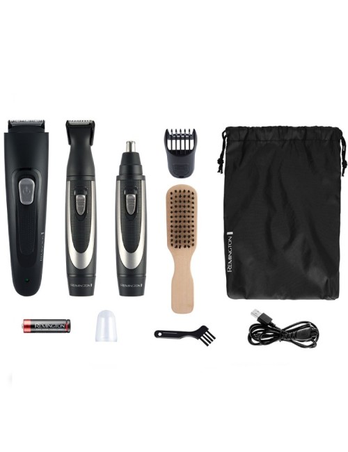 Recortadora con kit de viaje Remington The Works MB905/ a Pilas/ 6 Accesorios