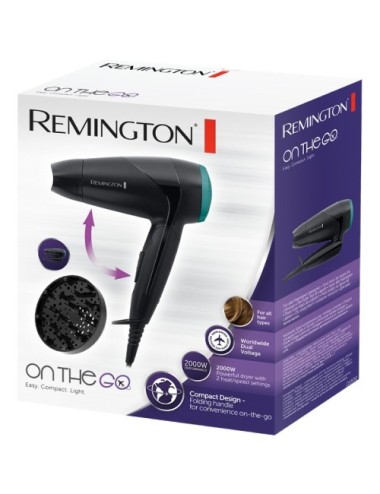 Secador Remington On The Go 2000/ 2000W/ Negro