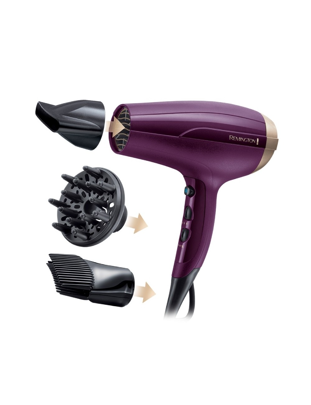 Secador Remington Your Style Dryer Kit/ 2300W/ Negro/ Iónico/ 3 Accesorios