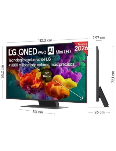 Televisor LG QNED evo AI QNED87 Mini LED 50QNED87B6A 50'/ Ultra HD 4K/ Smart TV/ WiFi