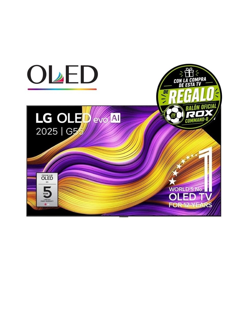 Televisor LG OLED Evo AI G5 OLED55G55LW 55'/ Ultra HD 4K/ Smart TV/ WiFi