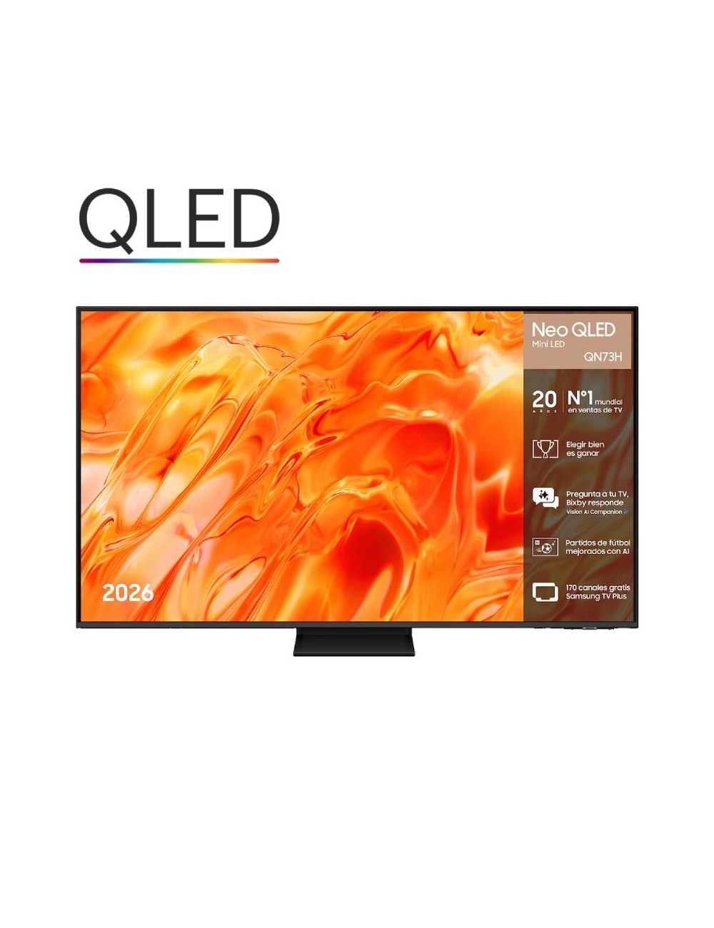 Televisor Samsung Neo QLED TQ75QN73HAU 75'/ Ultra HD 4K/ Smart TV/ WiFi