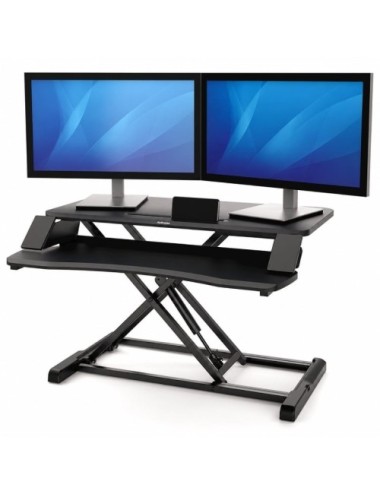 Soporte de Sobremesa Elevable Fellowes Sit-Stand Lotus Corsivo/ hasta 15kg/ Negro