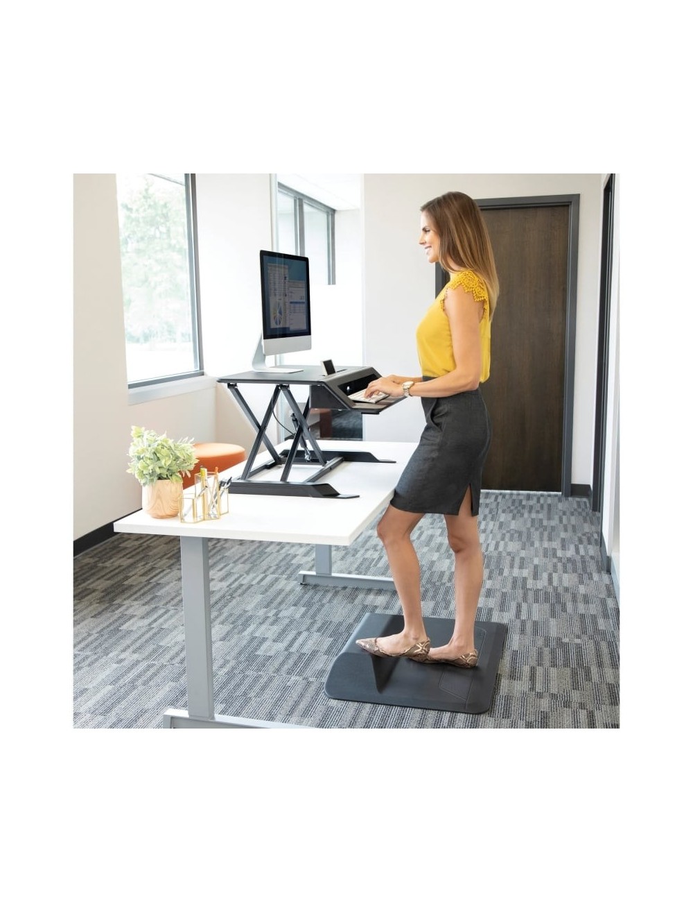 Soporte de Sobremesa Elevable Fellowes Sit-Stand Lotus LT/ hasta 17kg/ Negro