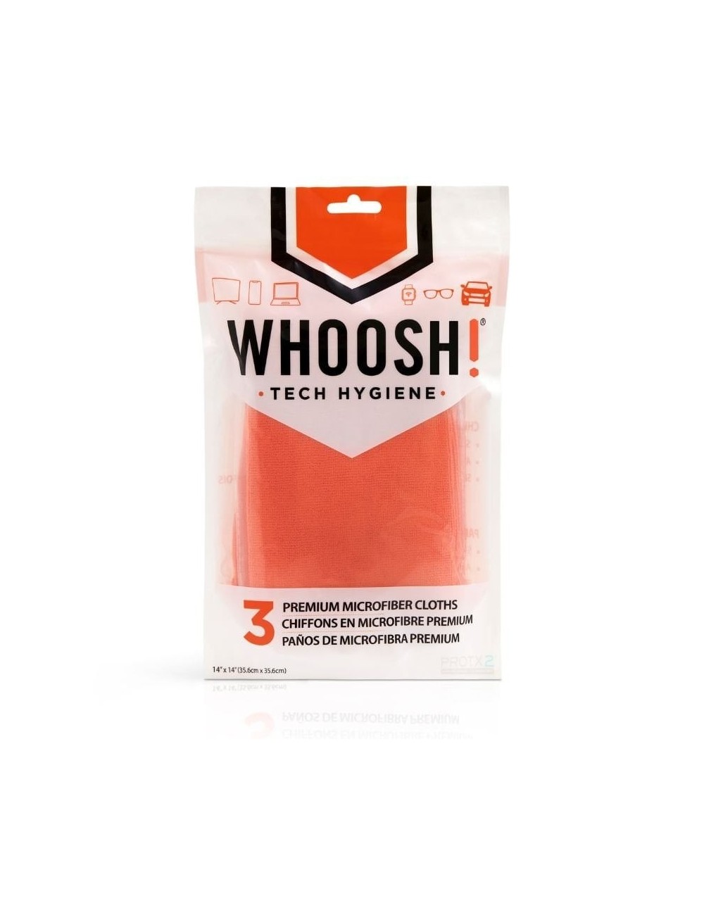 Pack de 3 Paños de Microfibra Whoosh WSH007/ 35.6 x 35.6 cm