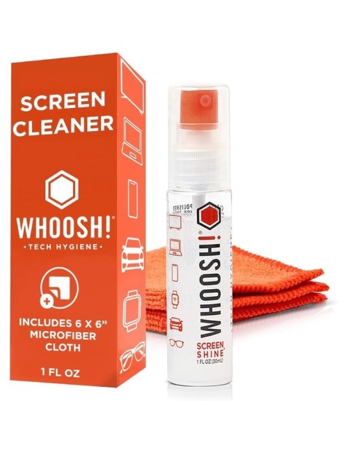 Kit Limpiador de Pantallas Whoosh Kit Go WSH002/ Spray 30ml + Paño Microfibra
