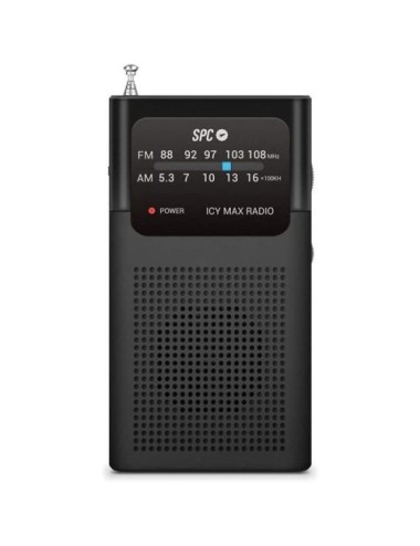 Radio Portátil SPC ICY Max/ a Pilas/ Negra