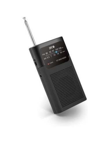 Radio Portátil SPC ICY Max/ a Pilas/ Negra