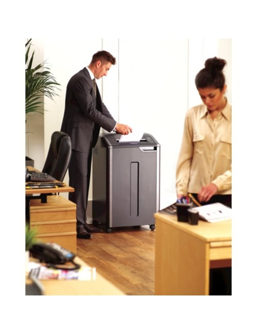 Destructora Fellowes 425i/ Corte en Tiras de 5.8mm/ Negra