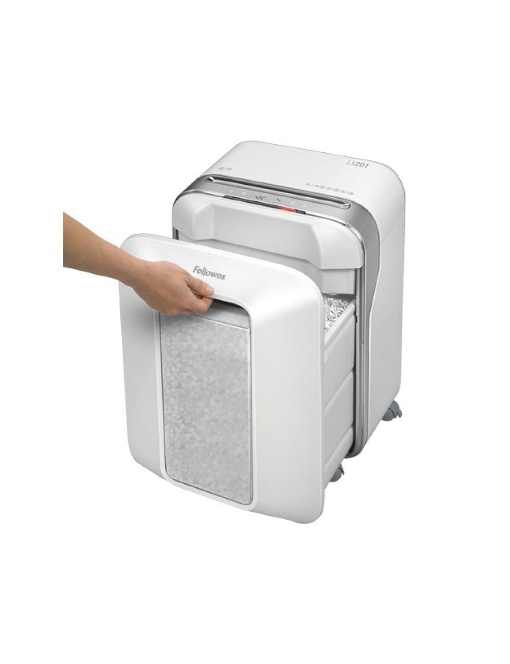 Destructora Fellowes LX201/ Corte en Microcorte de 2 x 12mm/ Blanco