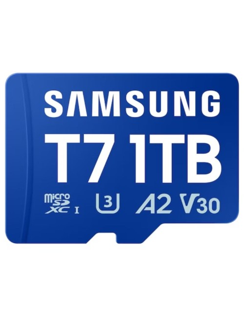 Tarjeta de Memoria Samsung T7 1TB microSD XC/ Clase 10/ 170MBs