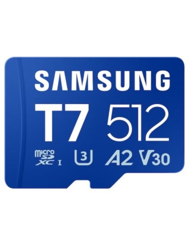 Tarjeta de Memoria Samsung T7 512GB microSD XC/ Clase 10/ 170MBs