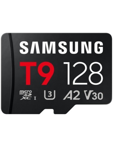 Tarjeta de Memoria Samsung T9 128GB microSD XC/ Clase 10/ 200MBs