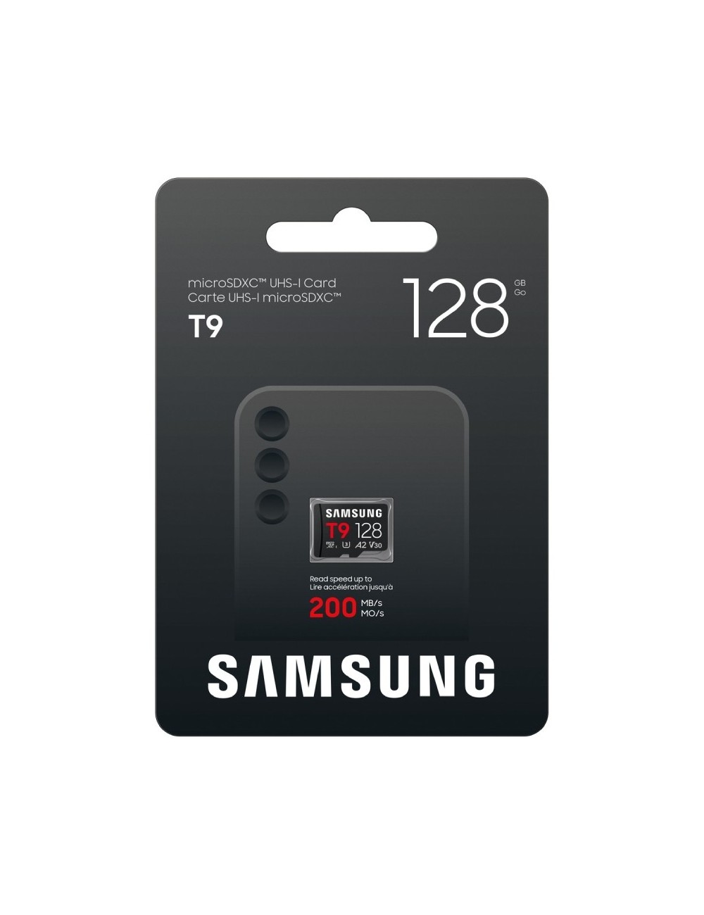 Tarjeta de Memoria Samsung T9 128GB microSD XC/ Clase 10/ 200MBs