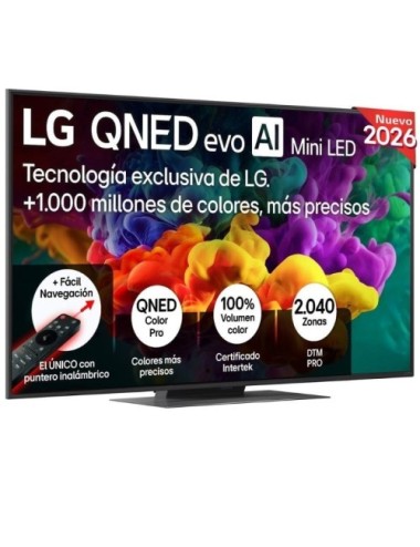 Televisor LG QNED evo AI QNED87 Mini LED 55QNED87B6A 55'/ Ultra HD 4K/ Smart TV/ WiFi