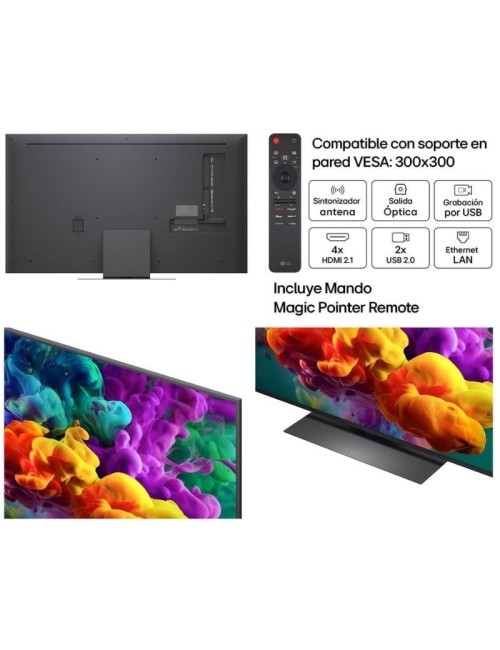 Televisor LG QNED evo AI QNED87 Mini LED 55QNED87B6A 55'/ Ultra HD 4K/ Smart TV/ WiFi