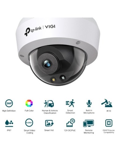 Cámara de Videovigilancia TP-Link VIGI C230 2.8mm/ 128.7°/ Visión Nocturna/ Control desde APP