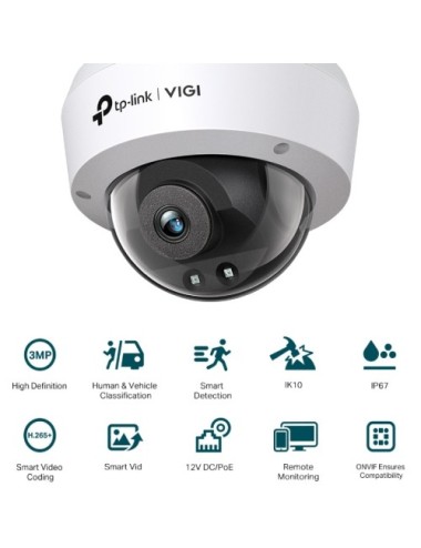 Cámara de Videovigilancia TP-Link VIGI C230I 2.8mm/ 117.9°/ Visión Nocturna/ Control desde APP