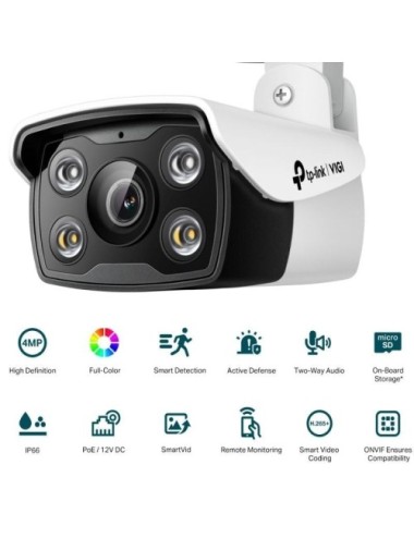 Cámara de Videovigilancia TP-Link VIGI C340 2.8mm/ 122º/ Visión Nocturna/ Control desde APP