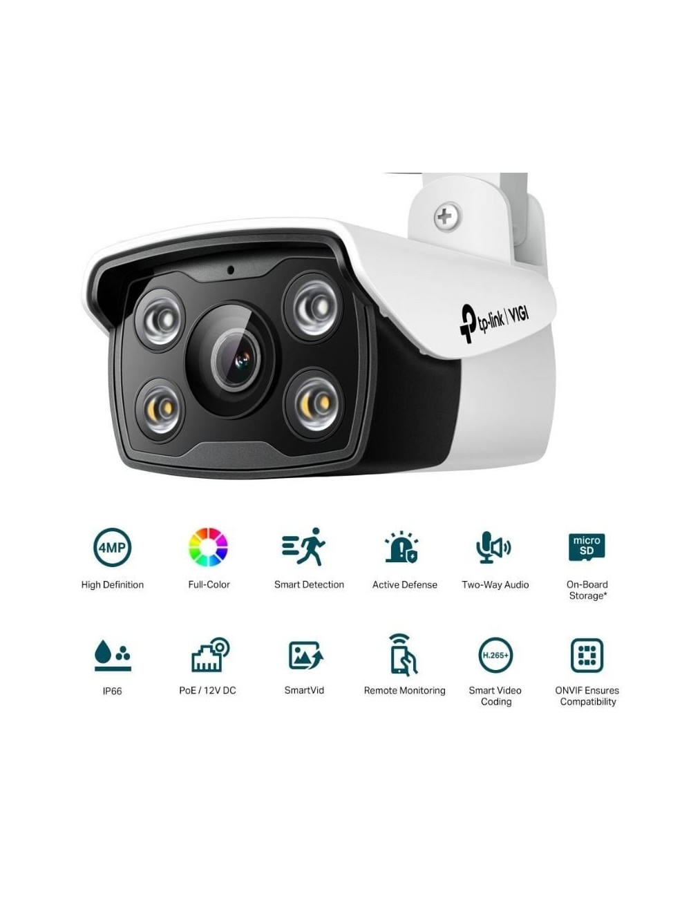 Cámara de Videovigilancia TP-Link VIGI C340 2.8mm/ 122º/ Visión Nocturna/ Control desde APP