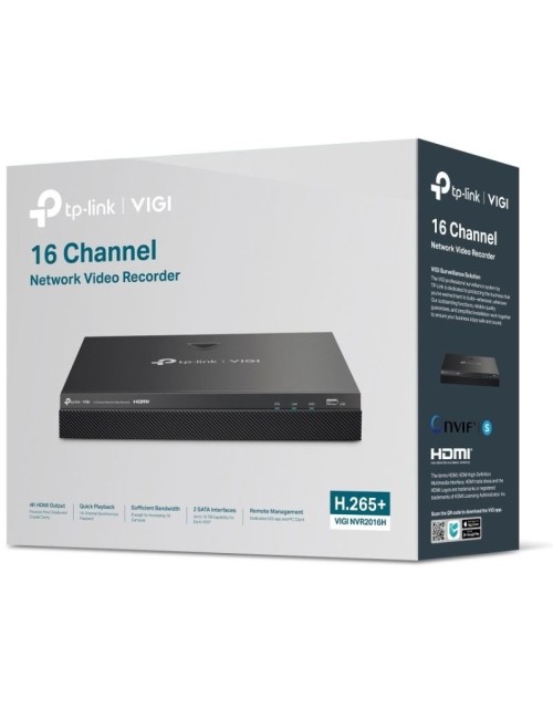 Videograbador TP-Link VIGI NVR2016H/ 16 canales/ admite hasta 10TB