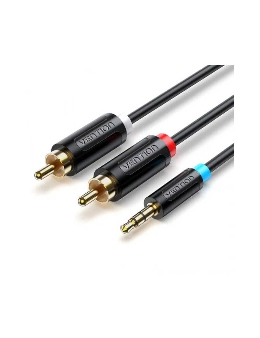 Cable Estéreo Vention BCLBJ/ Jack 3.5 Macho - 2x RCA Macho/ 5m/ Negro