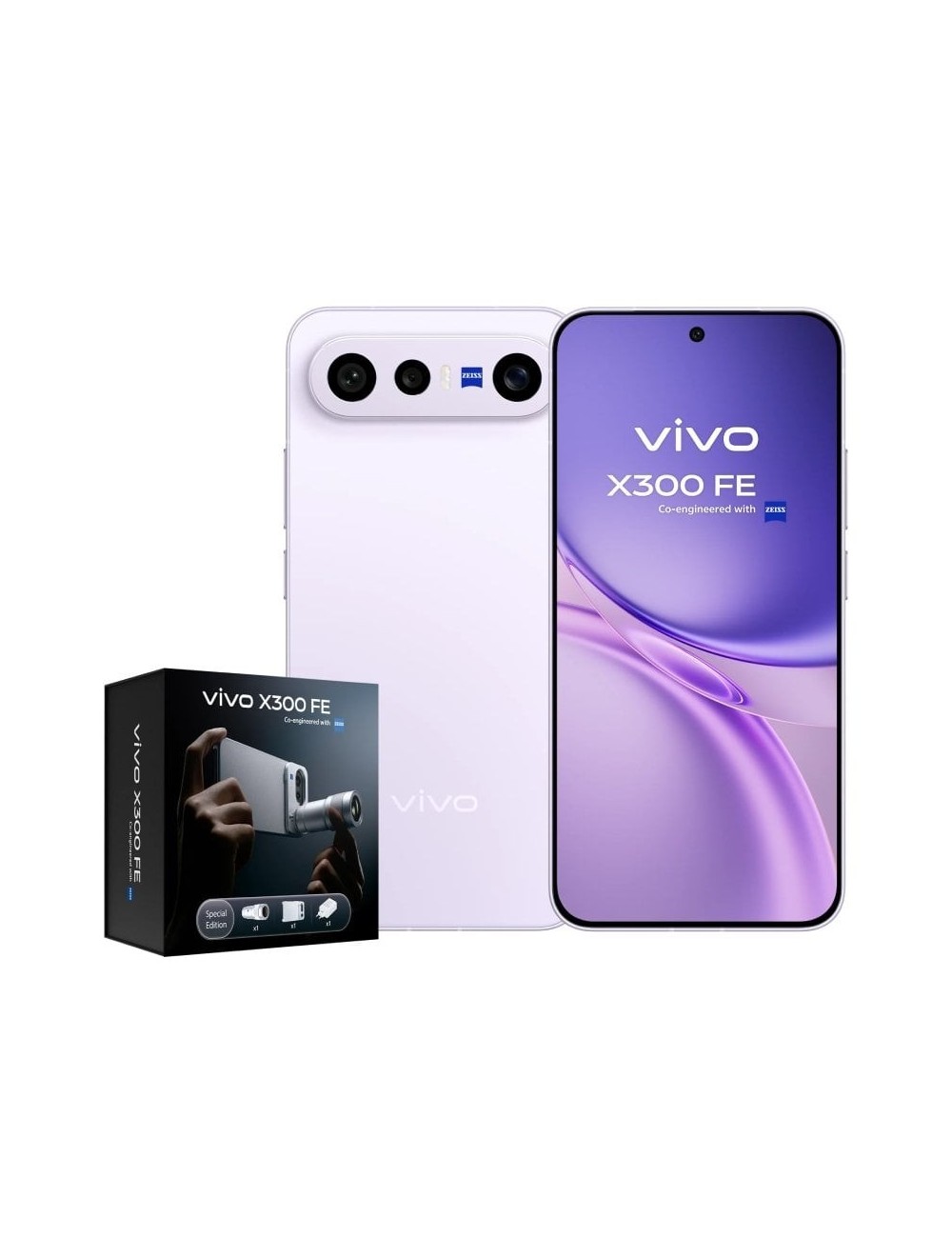 Smartphone Vivo X300 FE 12GB/ 512GB/ 6.31'/ 5G/ Púrpura/ Incluye Extensor Teleobjetivo