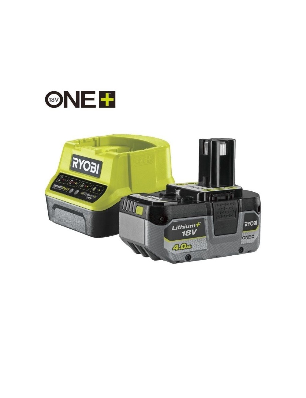 Cargador + Batería de litio Ryobi ONE+ RC18120-140X/ 18V 4,0Ah
