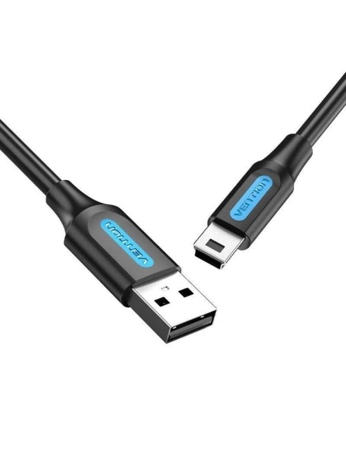 Cable USB 2.0 Vention COMBF/ USB Macho - MiniUSB Macho/ 480Mbps/ 1m/ Negro