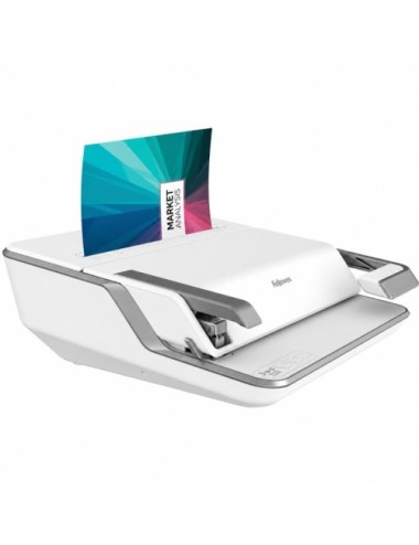 Encuadernadora de Canutillo Fellowes Lyra 3 en 1/ Blanco y Gris