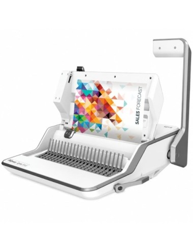 Encuadernadora de Canutillo Fellowes Lyra 3 en 1/ Blanco y Gris