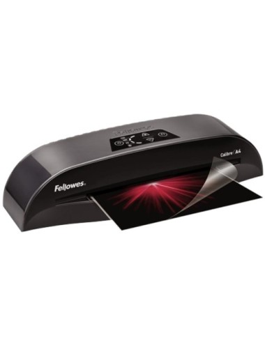 Plastificadora Fellowes Calibre A4/ hasta A4 y 125 Micras/ Plata y Negra