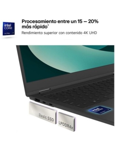 Portátil LG Gram 14ZD90RU-G.AX52B Intel Core i5-1334U/ 8GB/ 256GB SSD/ 14'/ Sin Sistema Operativo