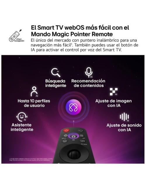 Televisor LG OLED evo AI C6 OLED83C66LB 83'/ Ultra HD 4K/ Smart TV/ WiFi
