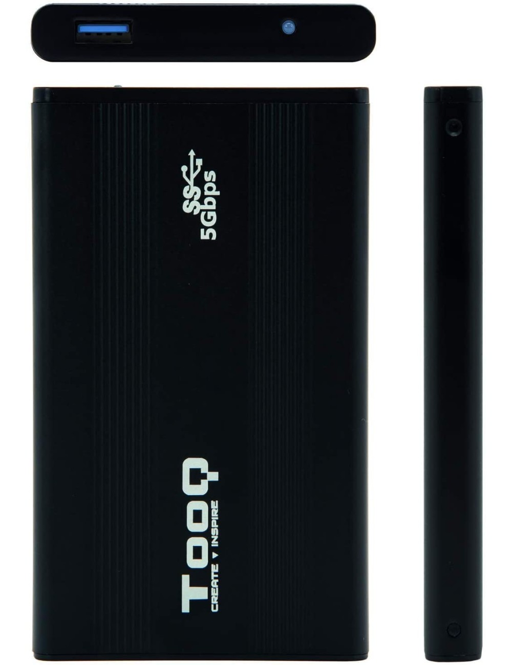 CAIXA EXTERNA DISC DUR TOOQ TQE-2524B 2.5" 9.5m SATA USB 3.0 COLOR NEGRE ( TQE-2524B )