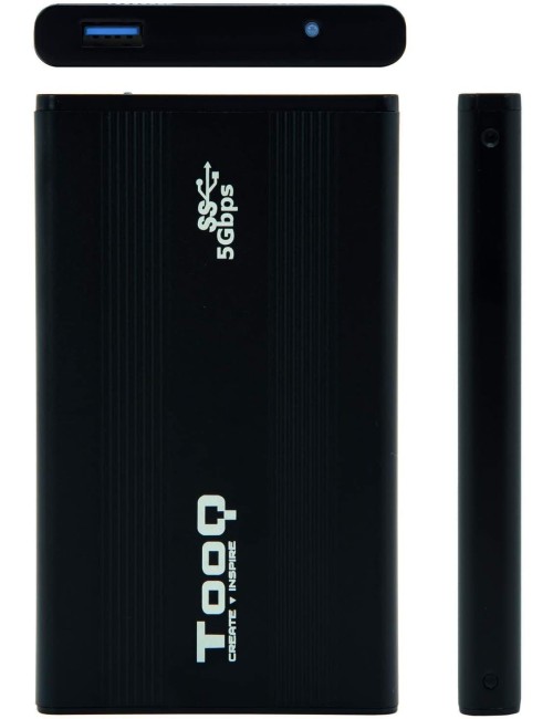 CAIXA EXTERNA DISC DUR TOOQ TQE-2524B 2.5" 9.5m SATA USB 3.0 COLOR NEGRE ( TQE-2524B )