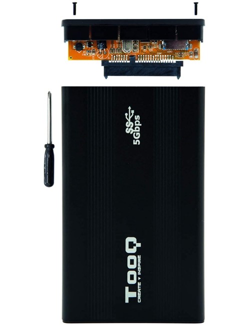 CAIXA EXTERNA DISC DUR TOOQ TQE-2524B 2.5" 9.5m SATA USB 3.0 COLOR NEGRE ( TQE-2524B )