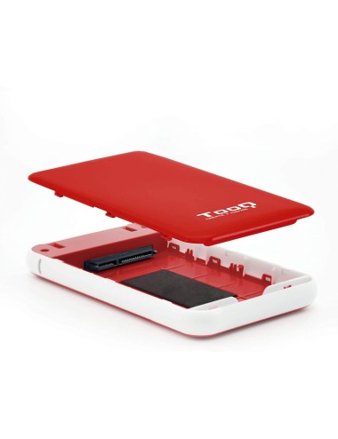 CAIXA EXTERNA TOOQ HD 2.5"   9.5mm SATA USB 3.1 PLASTIC VERMELL ( TQE-2528R )