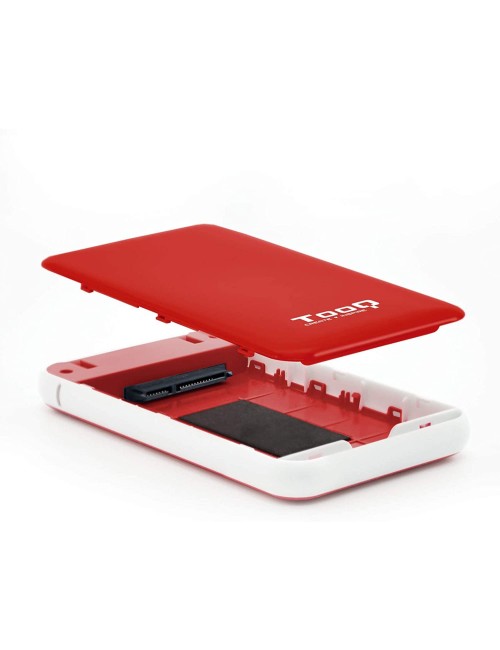 CAIXA EXTERNA TOOQ HD 2.5"   9.5mm SATA USB 3.1 PLASTIC VERMELL ( TQE-2528R )