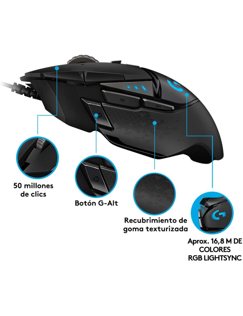 RATOLI GAMING LOGITECH G502 HIGH ( 910-005470 )