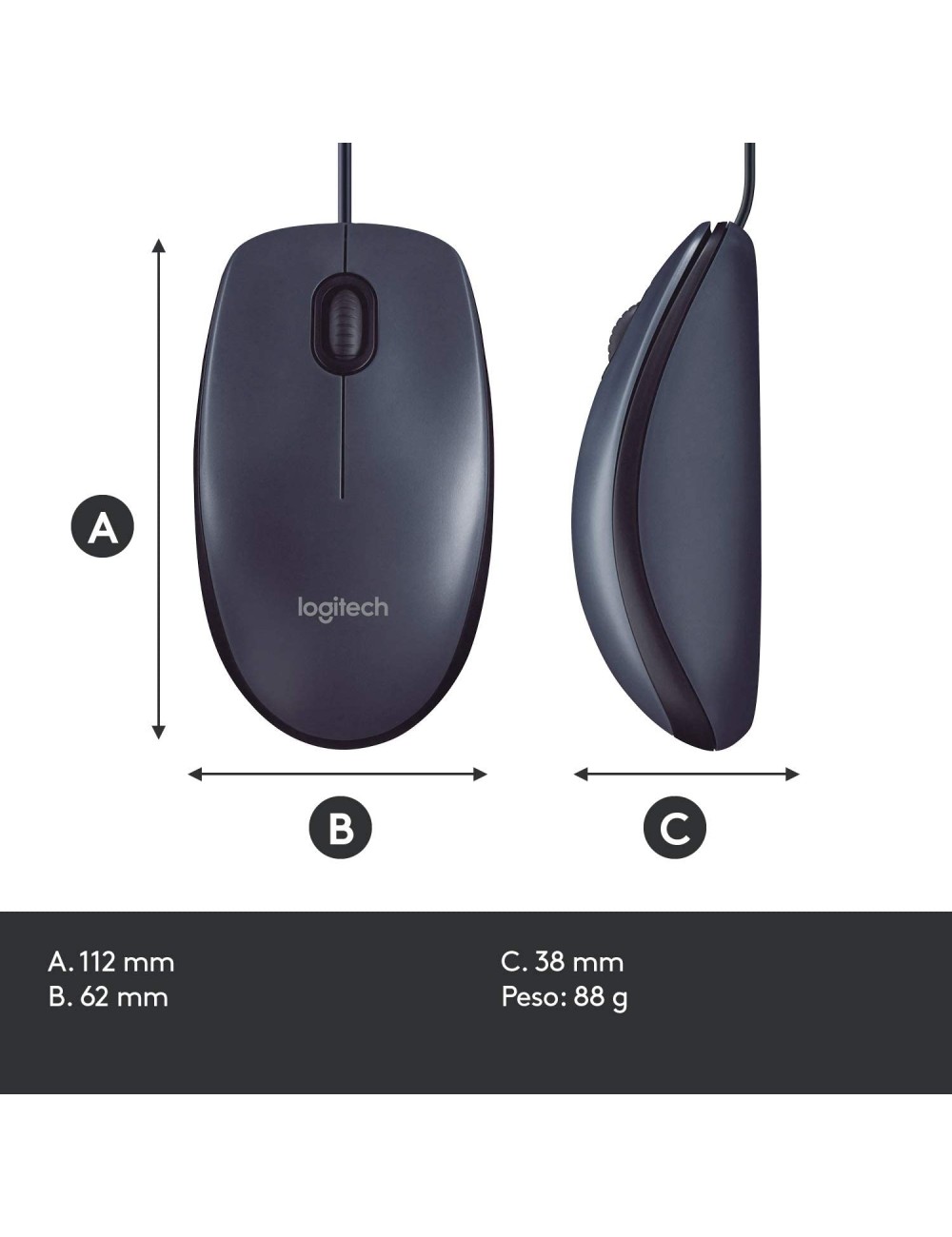 RATOLI LOGITECH B100 (910-003357)