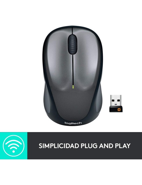 RATOLI LOGITECH m235 WIRELESS MOUSE PLATA AMB NANO RECEPTOR ( 910-002201 )