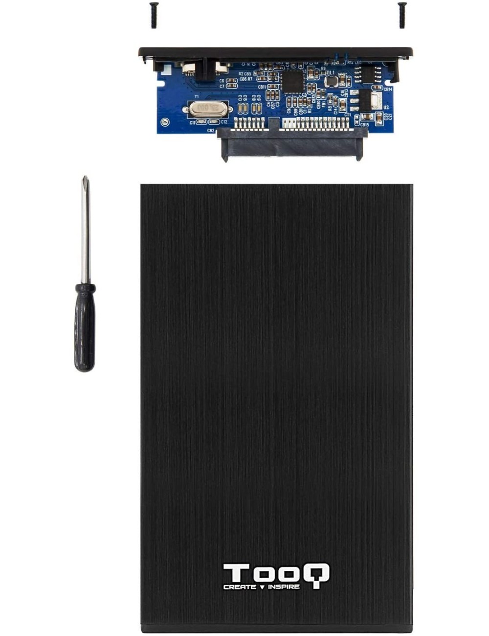 TOOQ CAJA EXTERNA HD TQE-2527B NEGRA 2.5" 9.5MM SATA USB 3.0