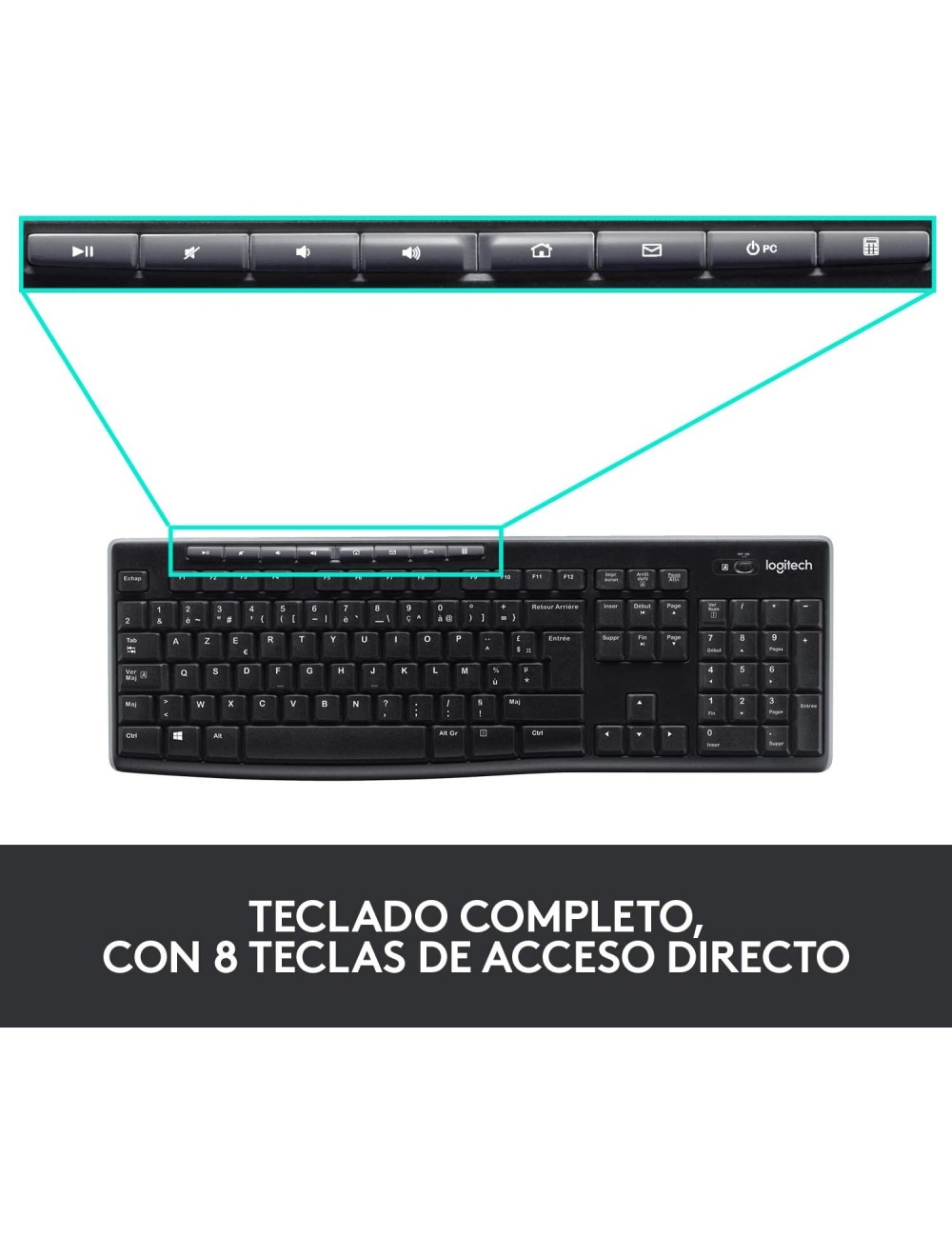 TECLAT I RATOLI LOGITECH WIRELESS DESKTOP MK270 ESP (920-004513)