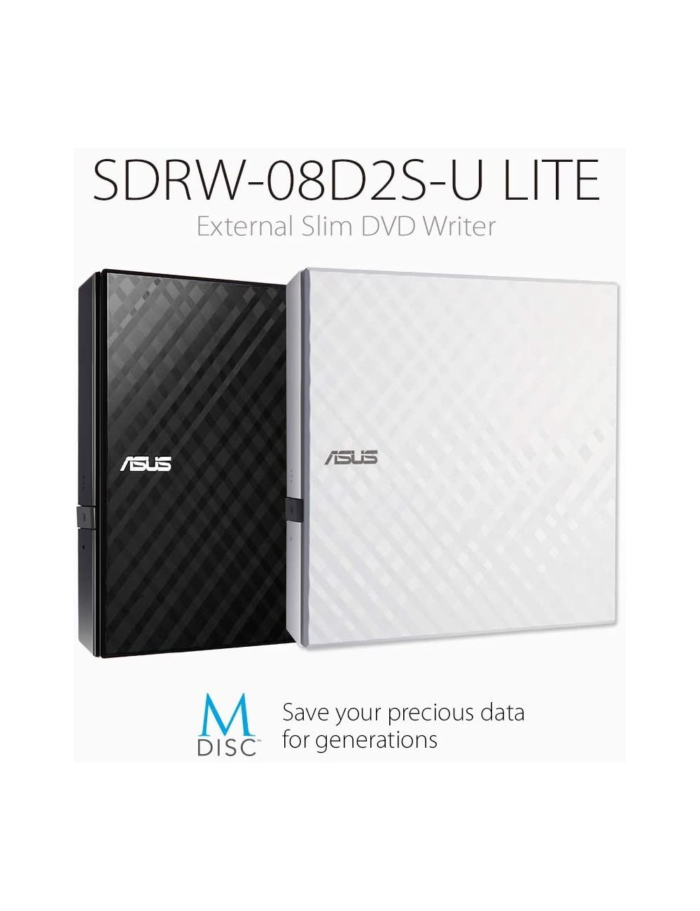GRAVADORA EXTERNA ASUS SDRW-08D2S-U SLIM ( 90-DQ0436-UA221KZ )