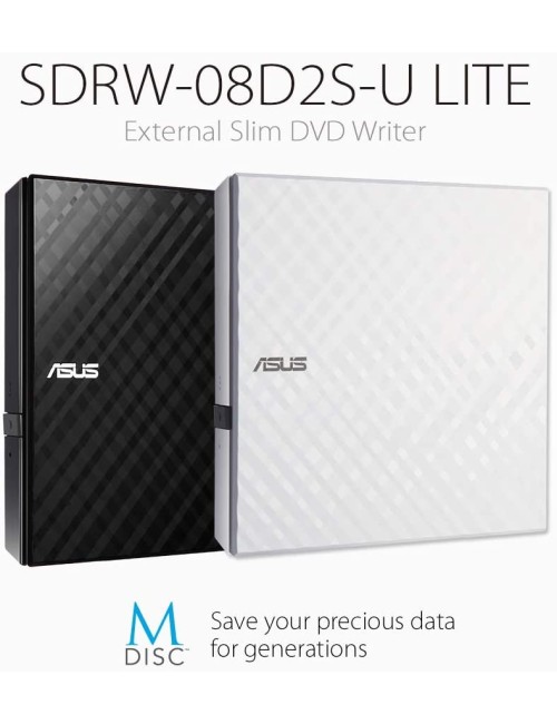 GRAVADORA EXTERNA ASUS SDRW-08D2S-U SLIM ( 90-DQ0436-UA221KZ )