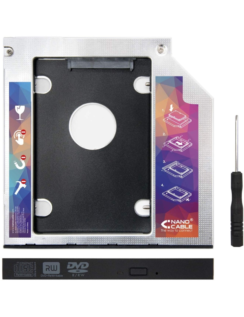ADAPTADOR NANO CABLE DE DISC DUR HD SSD DE 12.8mm 2.5" SATA ( 10.99.0102 )